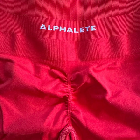 Alphalete Amplify Leggings “Formula Red” with Butt Scrunch Size Medium - Picture 6 of 8